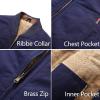 imageFlygo Mens Winter Warm Outdoor Utility Hunting Work Quilted Lined Canvas Vest02 Navy Blue