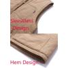 imageFlygo Mens Winter Warm Outdoor Utility Hunting Work Quilted Lined Canvas VestKhaki