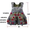 imageFlygo MultiPockets Fly Bass Fishing Vest Pack for Outdoor Activities Adjutable Size for MenWomenBlue Without Foam