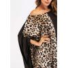 imageFlygo Muslim Abaya for Women Maxi Long Dresses Dubai Pendant Bat Sleeves Turkey African Caftan Kaftan Daily Casual One Size Black Leopard