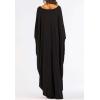 imageFlygo Muslim Abaya for Women Maxi Long Dresses Dubai Pendant Bat Sleeves Turkey African Caftan Kaftan Daily Casual One Size Black Leopard