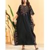 imageFlygo Muslim Abaya for Women Maxi Long Dresses Dubai Pendant Bat Sleeves Turkey African Caftan Kaftan Daily Casual One Size Coffee Black