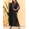 imageFlygo Muslim Abaya for Women Maxi Long Dresses Dubai Pendant Bat Sleeves Turkey African Caftan Kaftan Daily Casual One Size Coffee Black