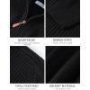 imageFlygo Quarter Zip Pullover Sweaters for Men Casual Long Sleeve Knitted Textured Mock Neck Polo SweaterBlack
