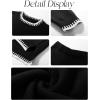 imageFlygo Sweater Sets Women 2 Piece Outfits Long Sleeve Pullover Sweater Tops Wide Leg Pants Lounge Set TracksuitsBlack