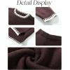 imageFlygo Sweater Sets Women 2 Piece Outfits Long Sleeve Pullover Sweater Tops Wide Leg Pants Lounge Set TracksuitsBrown