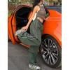 imageFlygo Track Pants Women Baggy Pants Y2k Cargo Pants Womens Spring Fashion Parachute Pant for WomenArmygreen