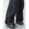 imageFlygo Track Pants Women Baggy Pants Y2k Cargo Pants Womens Spring Fashion Parachute Pant for WomenBlack