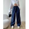 imageFlygo Track Pants Women Baggy Pants Y2k Cargo Pants Womens Spring Fashion Parachute Pant for WomenNavy