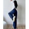 imageFlygo Track Pants Women Baggy Pants Y2k Cargo Pants Womens Spring Fashion Parachute Pant for WomenNavy