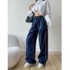 imageFlygo Track Pants Women Baggy Pants Y2k Cargo Pants Womens Spring Fashion Parachute Pant for WomenNavy