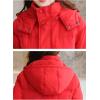 imageFlygo Women Maxi Down Coat Thickened Long Hooded Quilted Insulated Puffer Parka JacketRed