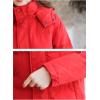 imageFlygo Women Maxi Down Coat Thickened Long Hooded Quilted Insulated Puffer Parka JacketRed