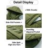 imageFlygo Women Quilted Pullover Puffer Vest Jacket Oversized Lightweight Sleeveless Down Vests OuterwearArmy Green