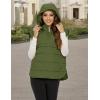 imageFlygo Women Quilted Pullover Puffer Vest Jacket Oversized Lightweight Sleeveless Down Vests OuterwearArmy Green