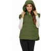 imageFlygo Women Quilted Pullover Puffer Vest Jacket Oversized Lightweight Sleeveless Down Vests OuterwearArmy Green