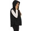 imageFlygo Women Quilted Pullover Puffer Vest Jacket Oversized Lightweight Sleeveless Down Vests OuterwearBlack