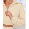 imageFlygo Women Two Piece Tracksuit Long Sleeves Sweatsuit Half Zip Crop Top Sexy Biker Shorts Jogging OutfitYellowS