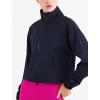 imageFlygo Womens 12 Zip Athletic Yoga Jacket Long Sleeve Active Pullover SweatshirtBlack