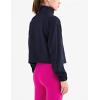 imageFlygo Womens 12 Zip Athletic Yoga Jacket Long Sleeve Active Pullover SweatshirtBlack