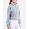 imageFlygo Womens 12 Zip Athletic Yoga Jacket Long Sleeve Active Pullover SweatshirtGrey