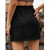 imageFlygo Womens Cargo Skirts Casual Drawstring Paper Bag High Waist Mini Skirt with PocketsBlack