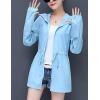 imageFlygo Womens Casual Jackets UPFUV 50 Full Zip Hoodie Outdoor Sports Rash Guard ShirtsBlue