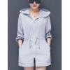 imageFlygo Womens Casual Jackets UPFUV 50 Full Zip Hoodie Outdoor Sports Rash Guard ShirtsLight Grey