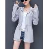 imageFlygo Womens Casual Jackets UPFUV 50 Full Zip Hoodie Outdoor Sports Rash Guard ShirtsLight Grey