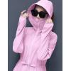 imageFlygo Womens Casual Jackets UPFUV 50 Full Zip Hoodie Outdoor Sports Rash Guard ShirtsPink