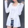 imageFlygo Womens Casual Jackets UPFUV 50 Full Zip Hoodie Outdoor Sports Rash Guard ShirtsWhite