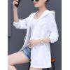 imageFlygo Womens Casual Jackets UPFUV 50 Full Zip Hoodie Outdoor Sports Rash Guard ShirtsWhite