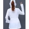 imageFlygo Womens Casual Jackets UPFUV 50 Full Zip Hoodie Outdoor Sports Rash Guard ShirtsWhite