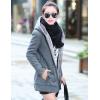 imageFlygo Womens Casual Warm Sherpa Lined Full Zip Hoodie Sweatshirt Jacket OutwearGrey