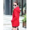 imageFlygo Womens Casual Warm Sherpa Lined Full Zip Hoodie Sweatshirt Jacket OutwearRed