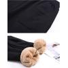imageFlygo Womens Causal Thick Fleece Sherpa Lined Trousers Basic High Waist Sport PantBlack