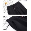 imageFlygo Womens Causal Thick Fleece Sherpa Lined Trousers Basic High Waist Sport PantBlack