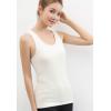 imageFlygo Womens Fleece Lined Tank Top Thermal Skinny Underwear TopsWhite