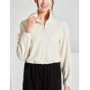 imageFlygo Womens Full Zip Active Running Crop Jacket Casual Long Sleeve SweatshirtBeige