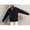 imageFlygo Womens Girls Warm Fleece Sherpa Lined High Neck Pullover SweatshirtBlack