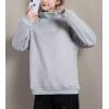imageFlygo Womens Girls Warm Fleece Sherpa Lined High Neck Pullover SweatshirtLight Grey