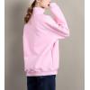 imageFlygo Womens Girls Warm Fleece Sherpa Lined High Neck Pullover SweatshirtPink