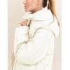 imageFlygo Womens Hooded Oversized Puffer Jacket Zip up Quilted Down Long Sleeve Winter Warm Hoodies Coat1beige