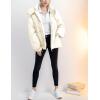 imageFlygo Womens Hooded Oversized Puffer Jacket Zip up Quilted Down Long Sleeve Winter Warm Hoodies Coat1beige