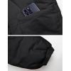imageFlygo Womens Hooded Oversized Puffer Jacket Zip up Quilted Down Long Sleeve Winter Warm Hoodies Coat1black