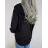 imageFlygo Womens Hoodies Tops Solid V Neck Long Sleeve TShirts Blouse Tunics Drawstring Pullover SweatshirtsPurple