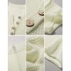 imageFlygo Womens Knit Two Piece Outfits Waffle Sweatsuit Short Sleeve Sweater Wide Leg Pants Loungewear Set BeigeL