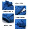 imageFlygo Womens Lightweight Quilted Jacket Long Sleeve Stand Collar Zipper Cropped Puffer Jacket Warm Winter CoatBlue
