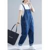 imageFlygo Womens Loose Baggy Denim Bib Overalls Jumpsuit Harem PantsStyle 05 Blue