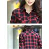 imageFlygo Womens Plaid Fleece Shirt Long Sleeve Button Down Flannel Shacket JacketBlue Green